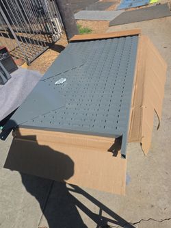 ULINE DOUBLE SIDED FLOO RACK  BIN ORGANIZER