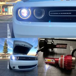 H11/H8/H9 LED Headlight Bulbs, 6500K Fog Lights Car Bulb, 12000Lm DRL or Low Beam, Halogen Replacement Headlight with Fan