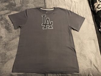 Nike carbon fiber “LA” logo Los Angeles Dodgers grey tee