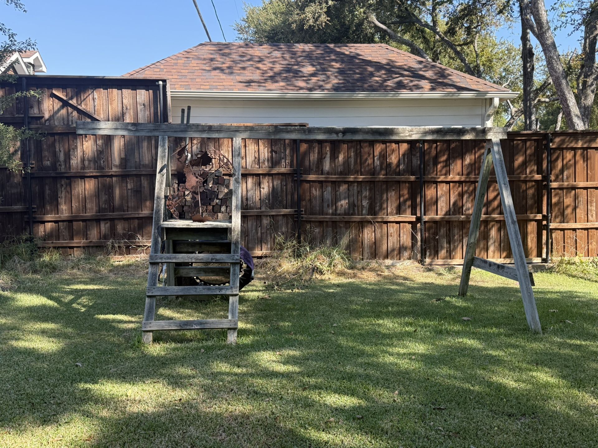 FREE WOODEN SWING SET