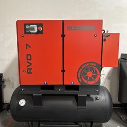 Mattei Air Compressor 10 HP (Model: RVD 7 HX) - 120 GAL TANK INCLUDED