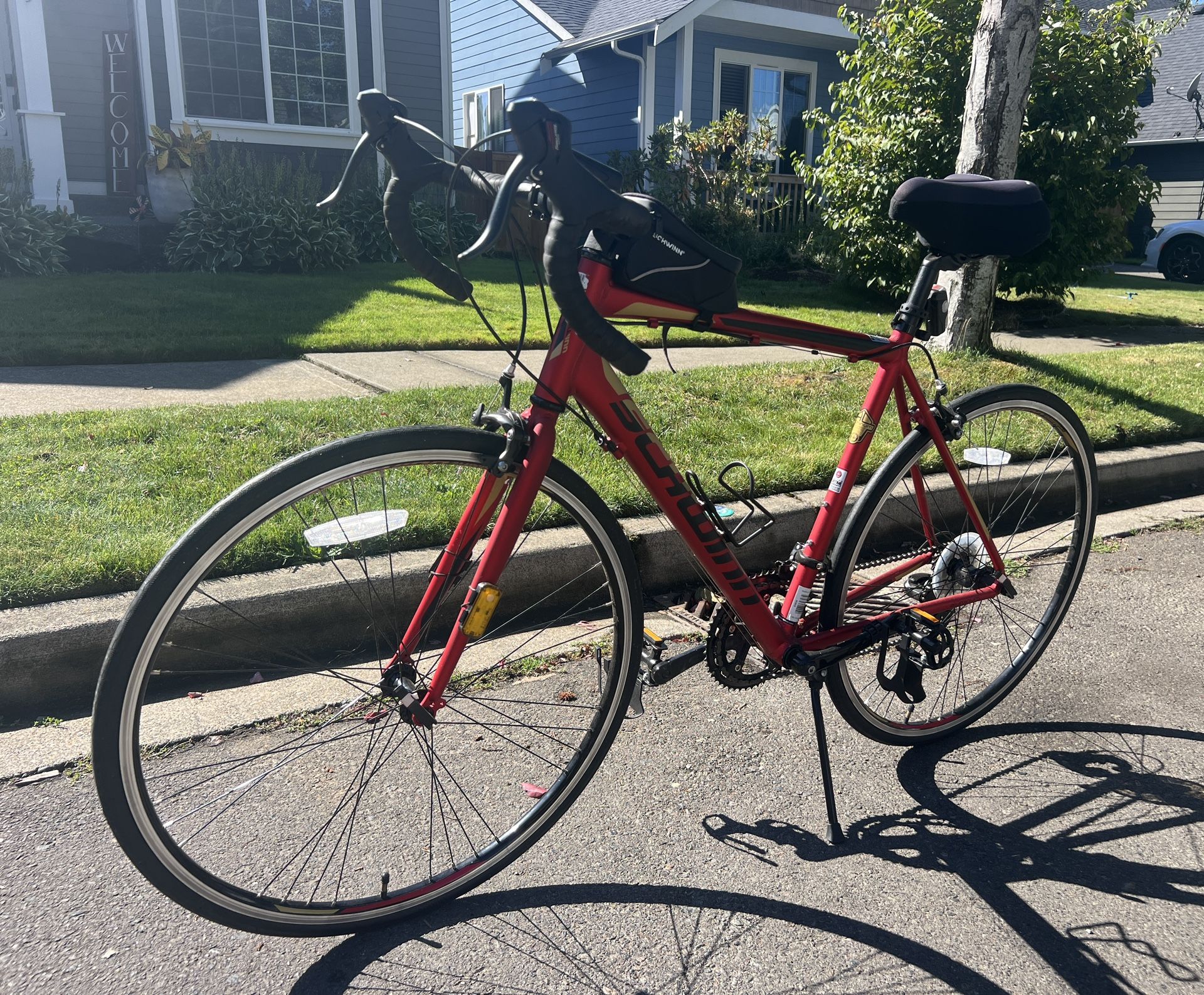 Schwinn Men's Volare 1400 700c/28 Drop Bar Road Bike Red