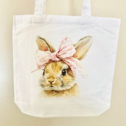 Cute Bunny Canvas Tote Bag