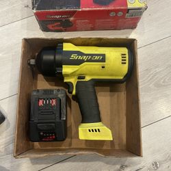 Snap On. 18 V MonsterLithium Cordless Impact Wrench Includes Battery Llave de impacto inalámbrico con batería de Monster Litio de 18 V Incluve batería