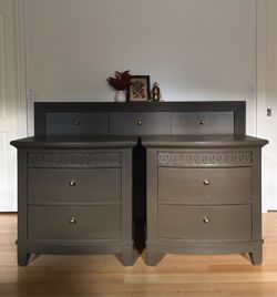 Deep Green Oversized Nightstands