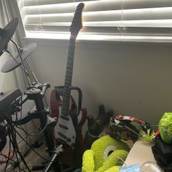 Electric Guitar With Amp And Stand 