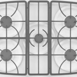 Maytag 36" Gas Cooktop, Five Sealed Burners Including One Simmer Burner, Frameless Glass Surface Design - White (Retails for $1,209.00)