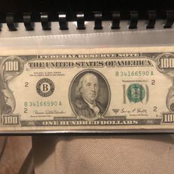 Series 1969c $100 Dollar Bill
