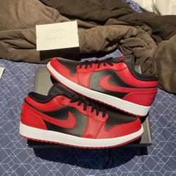 Air Jordan 1 Low Reverse Bred Gym Red (NEW, MULTIPLE SIZES)