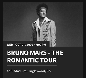 Bruno Mars Romantic Tour