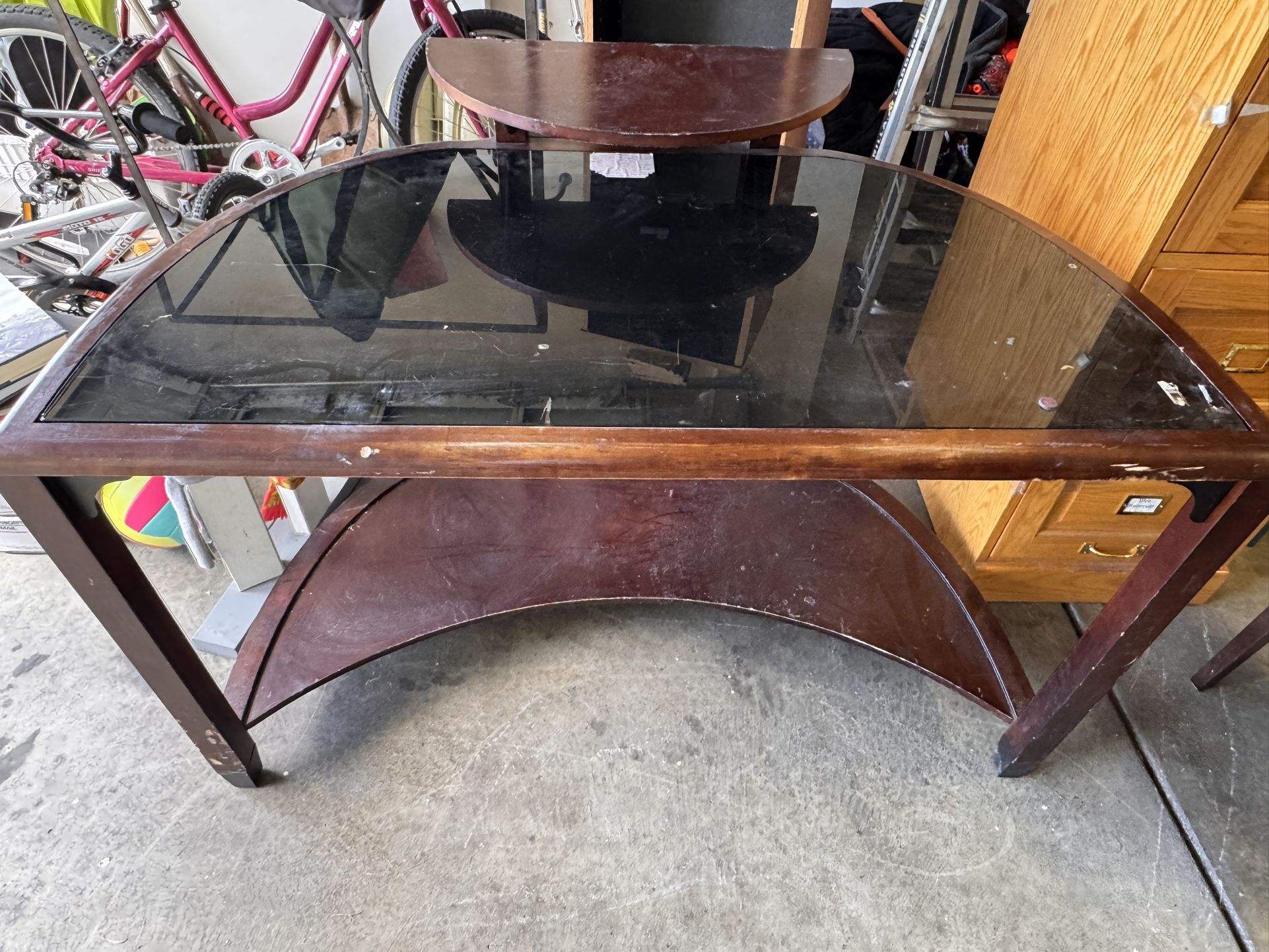 Glass Top Desk