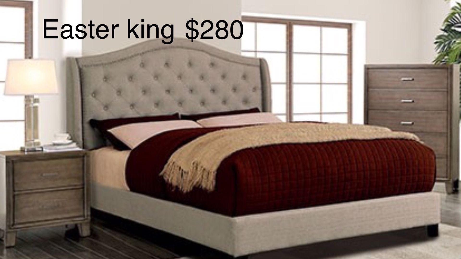CAL KING NUEVA WN SU CAJA / no incluye colchon / CAL KING NEW IN BOX / only bed frame