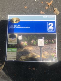 Hampton Bay Solar Black Outdoor Integrated LED Path Light with Crackled Glass Rotating Lens (2-Pack)