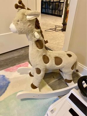 Pottery barn Kids Giraffe Rocker (white Base)