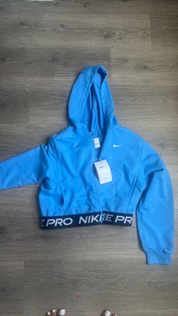 Kids Nike pro blue fleece jacket