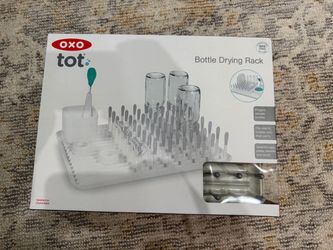 OXO Tot Baby Bottle Drying Rack with Drain Board, Portable Drying Rack