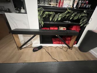 Sofa Table, Long Console Table Behind 