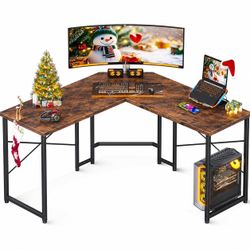 47in” L shaped gaming desk, corner desk for home, office, bedroom