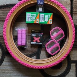 NEW Bicycle Bmx Parts Bundle 20" Pink Classic 