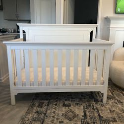 Baby Convertible Crib With Mattress 