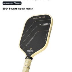 TENVINA Pickleball Paddles, Thermoformed 4 Layers Carbon Fiber Pickleball Paddle, Pickle Ball Paddle USAPA Approved with Dominant Power and Larger Swe