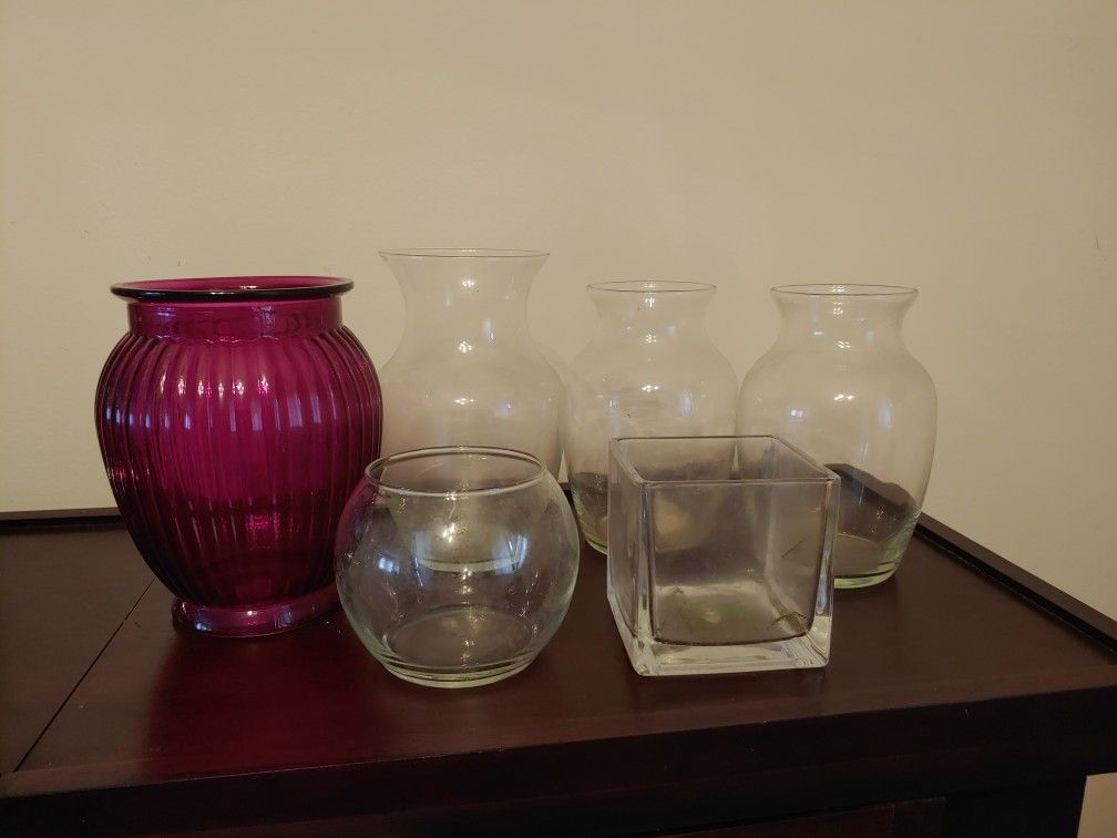 Assorted Glass Vases