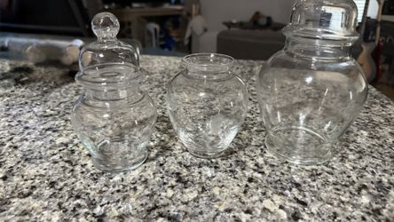 Princess House Heritage Ginger Jars with Lids