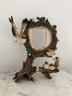 Vintage 3D Photo Frame With Birds On Branches