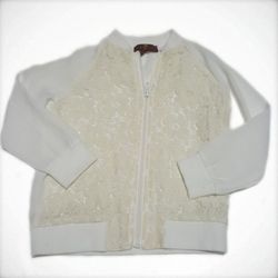 7 For All Mankind Crochet Sheer Zipper Top- 24M