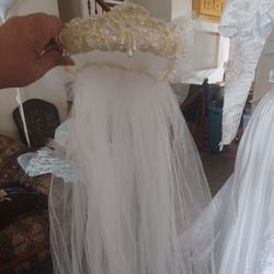 Beaded Crown Wedding Veil