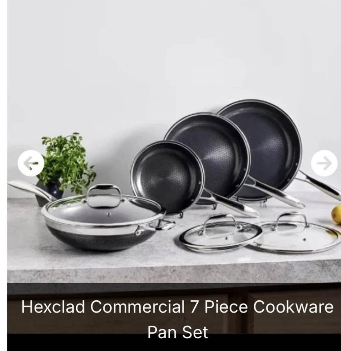 New Hexclad Cookware 7 Pieces . Hoyas 