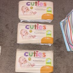 Cuties Size 1 Diapers 