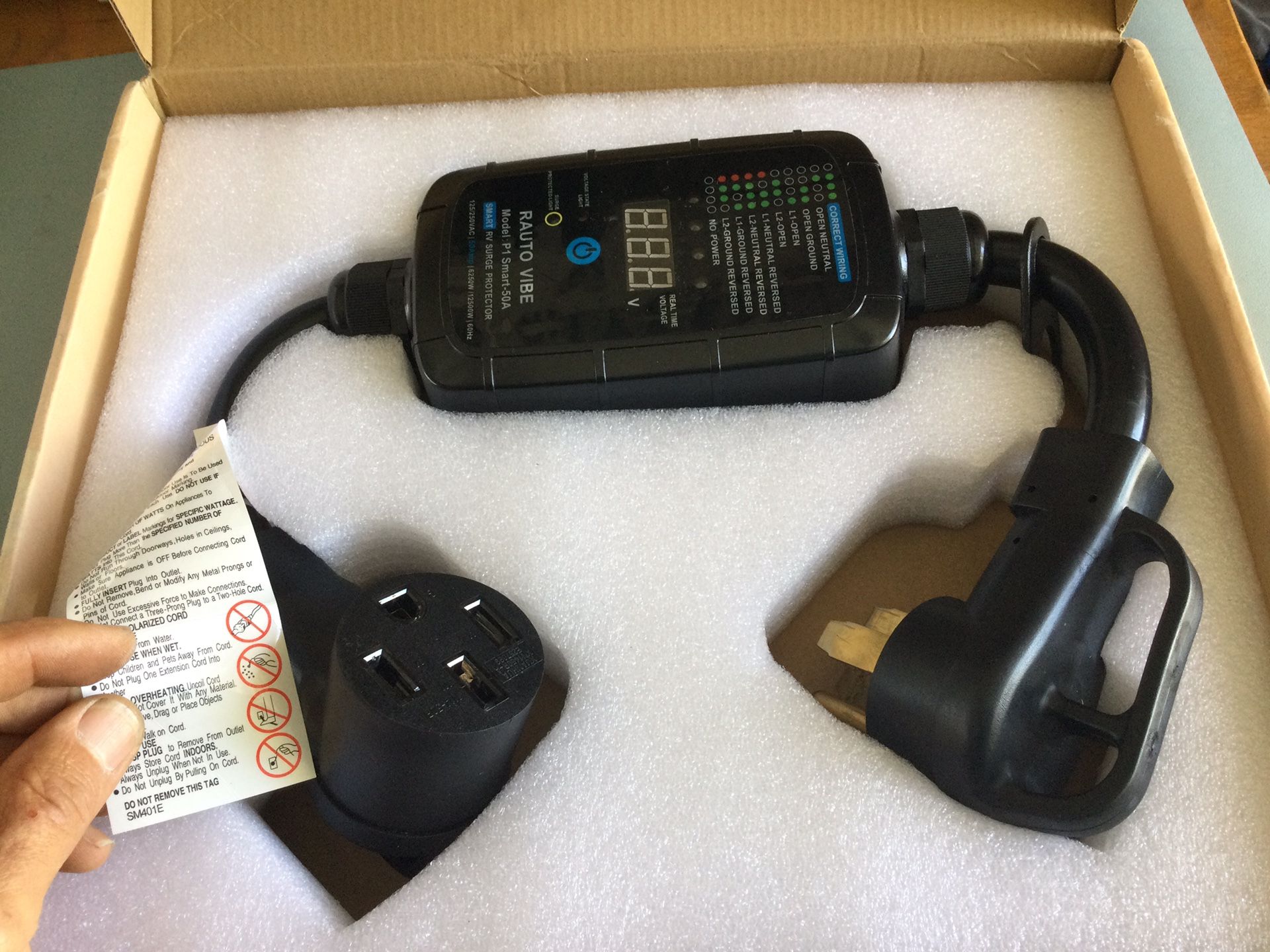 Rauto VIBE P1 50A SMART RV SURGE PROTECTOR, (REMOTE CONTROL WITH APP)50AMP $50.00… SOUTH GATE pick up