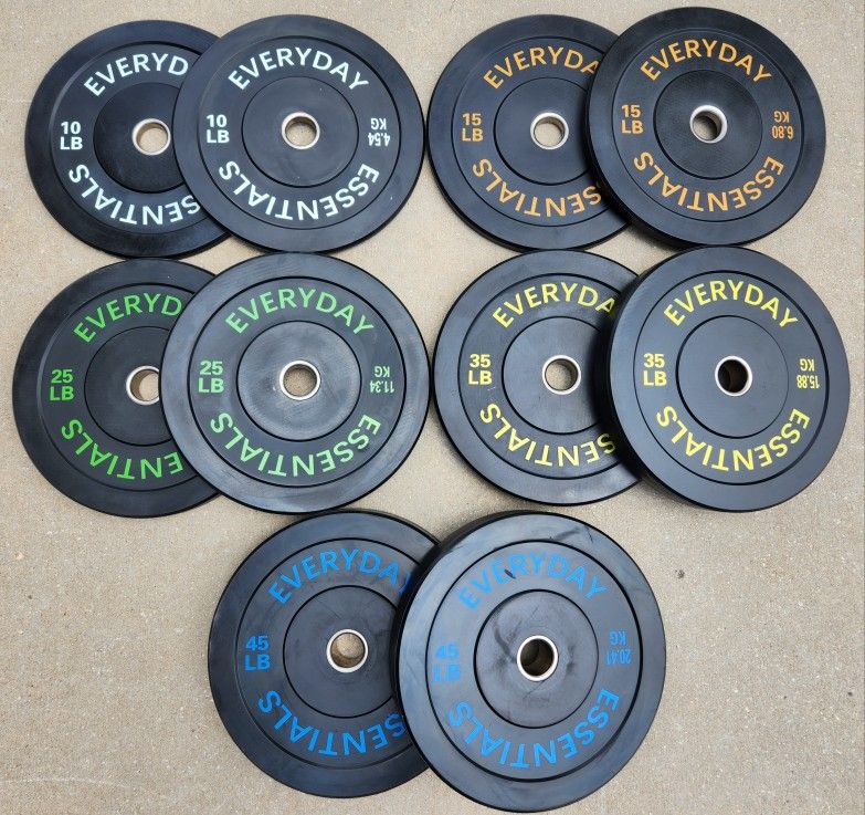 BalanceFrom Everyday Essentials Olympic Bumper Plate Set