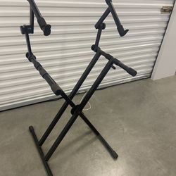 On Stage 2-tier Double Braced Two Keyboard Stand OSS-420 Heavy Duty