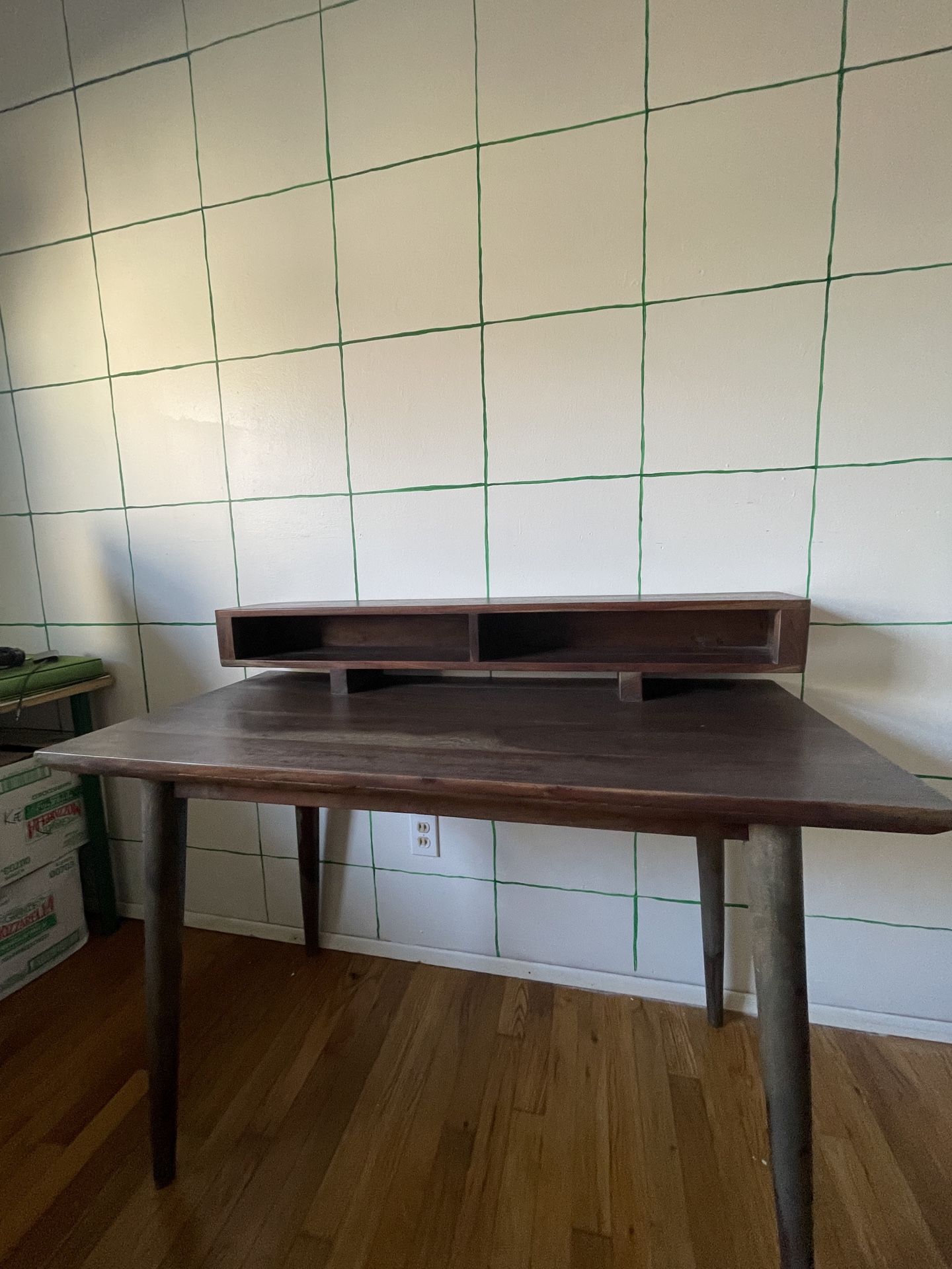 MCM Style Solid Wood Writing Desk