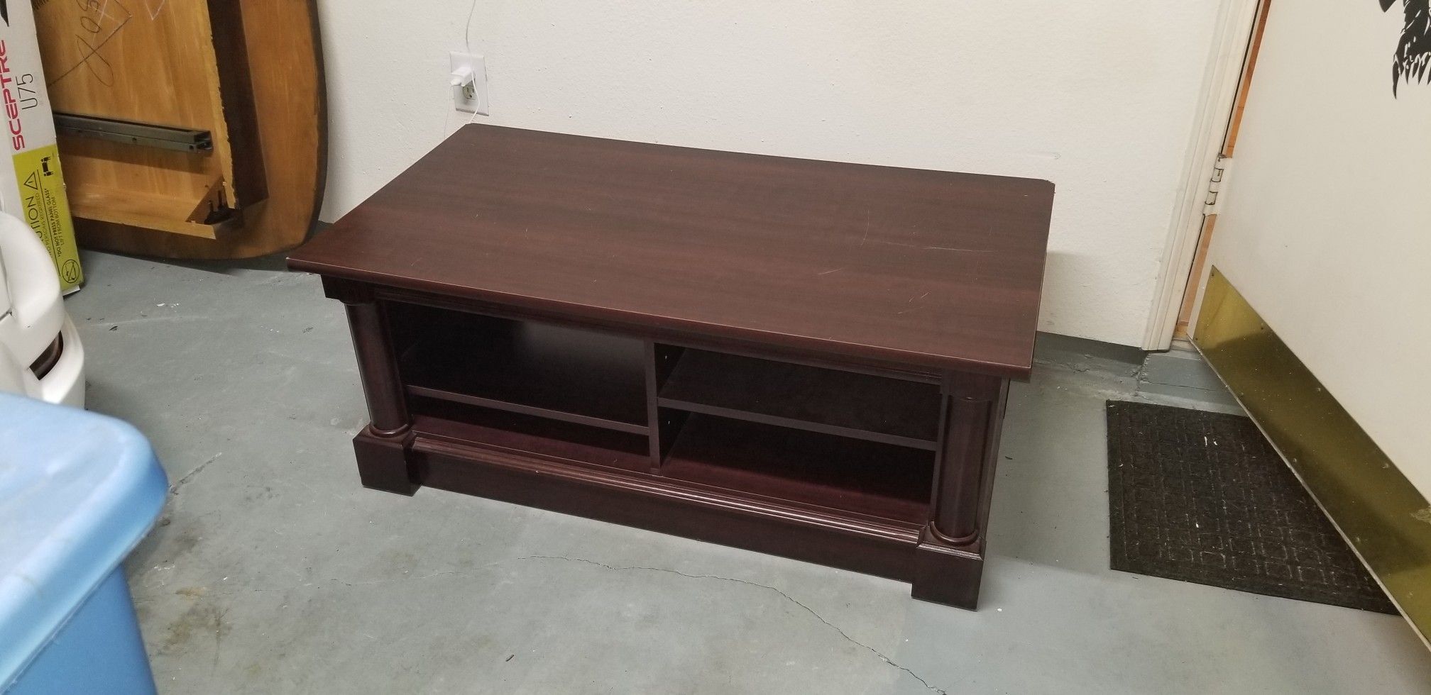 Sauder Wood Coffee Table w/ Moveable Shelves