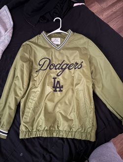 Dodgers Windbreaker Color Army Green  Size Small 