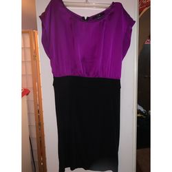 Women Purple And Black Dress