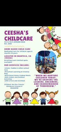Daycare with openings