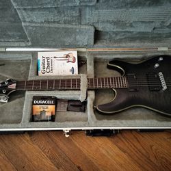 Schecter C-1 Platinum Electric Guitar Translucent Black W Roadrunner Hard case