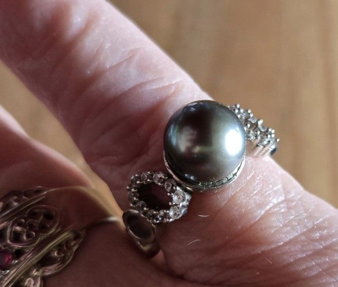 Tahitian Pearl Ring, Size 7