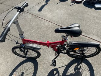Ideaplay Sport Folding Bike Vtg Dahon Folding Bike Camping Work Trunk Classic Compact Ted Lasso Red 80s 90