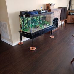 70 GALLON FISH TANK WITH CUSTOM STAND