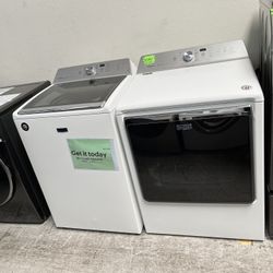 MAYTAG BRAVOS XL WASHER DRYER SET IN WHITE F L5