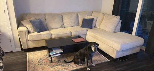 Cream sectional