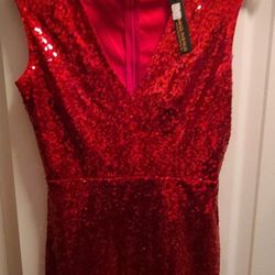 Red Sequin Dress