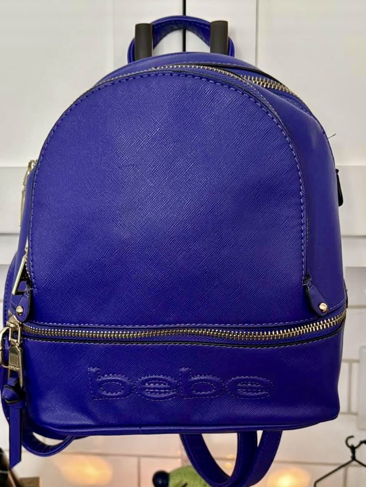 Vintage bebe Purple Mini Backpack Purse Y2K Back to School 90’s