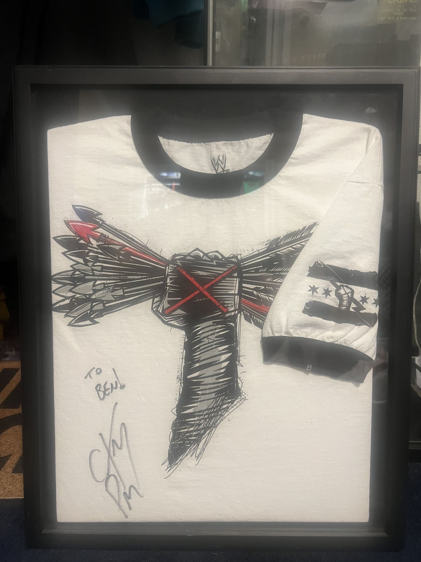 CM Punk Autographed And Framed 2013 Tee.