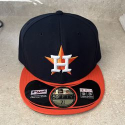 NEW ERA 59FIFTY HOUSTON ASTROS ROAD AUTHENTIC COLLECTION ON FIELD FITTED HAT